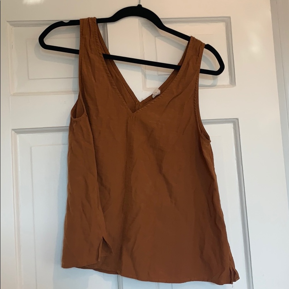 Mustard color crop tank